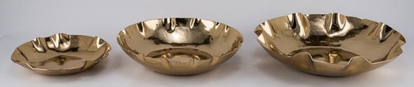 Schale in goldfarben aus Aluminium