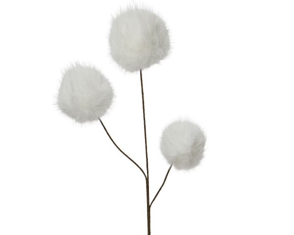 Kunstblume Schneeball in weiß aus Kunststoff