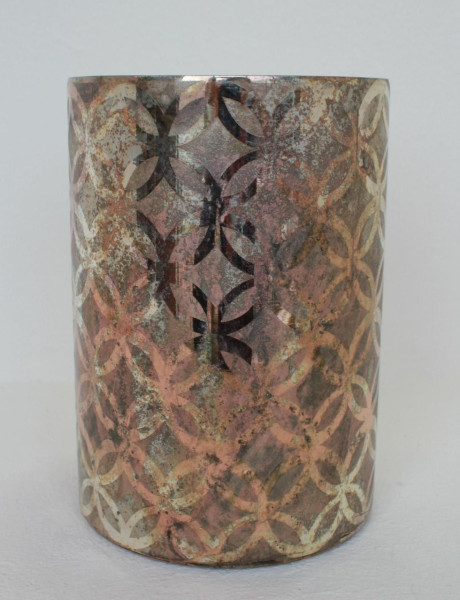 Teelichthalter FRENCH in goldfarben aus Glas