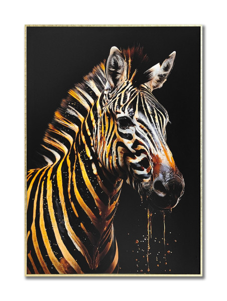 Bild ZEBRA in braun aus Papier