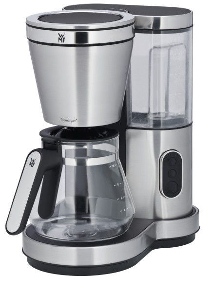 Filterkaffeemaschine Glas in silberfarben aus Metall