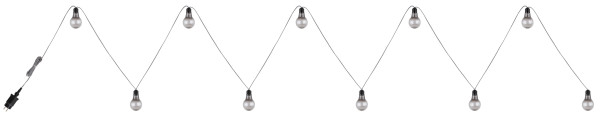 Lichterkette LED JEFFA in schwarz aus Kunststoff