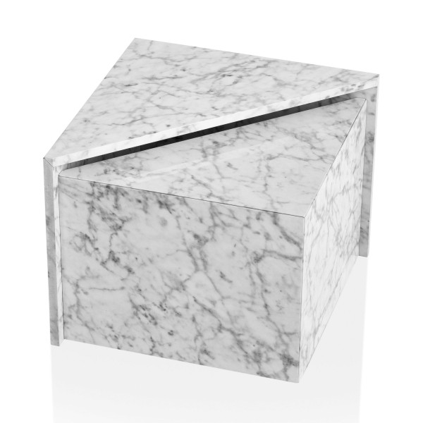 Satztisch MONOBLOC in weiß aus MDF