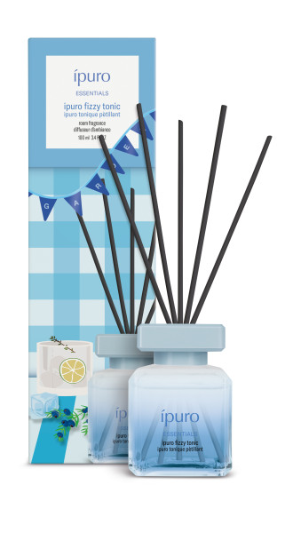 Raumduft ipuro FIZZY TONIC in blau aus Glas
