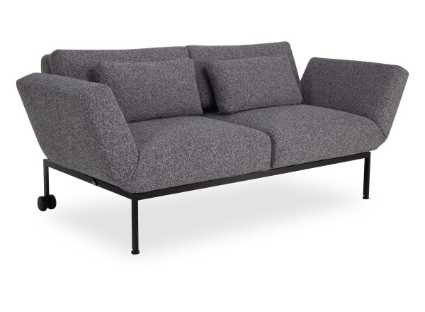 Sofa 2 Sitzer brühl RORO in grau aus Stoff