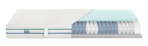 Taschenfederkernmatratze irisette 2FOR4 in weiß aus Taschenfederkern