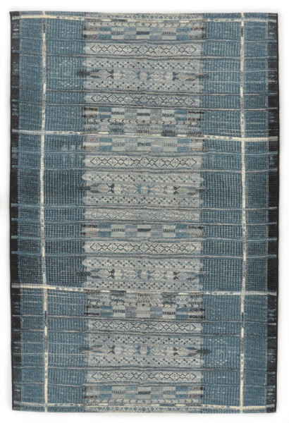 Teppich AURORA in blau aus Mischgewebe