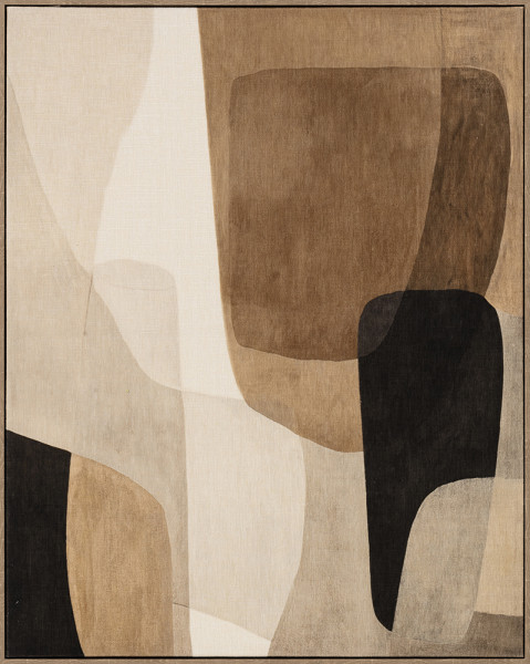 Gemälde URBAN SHAPES in braun aus Holz