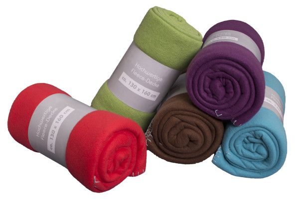 Fleecedecke in mehrfarbig aus Polyester