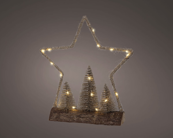 Weihnachtsstern Tannenlandschaft LED