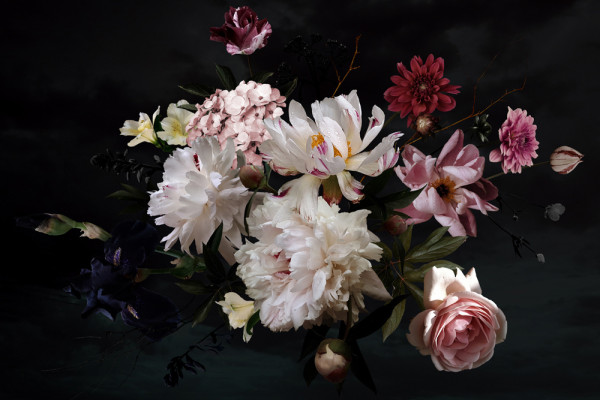 Akustikbild BLÜTENBOUQUET III aus Materialmix