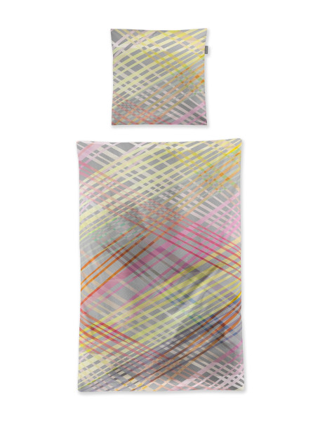 Bettwäsche WAVE Satin in mehrfarbig aus Baumwolle