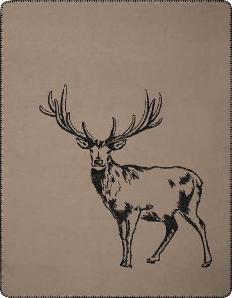 Wohndecke SIRIUS Deer aus Mischgewebe
