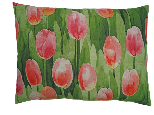 Kissenhülle TULIPA in beere aus Baumwolle