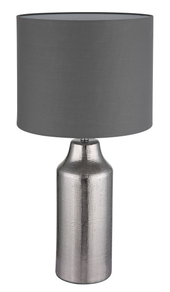 Tischleuchte ELDEN in silberfarben aus Keramik