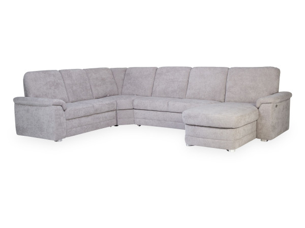 Polsterecke SYSTEMPOLSTER PIERRE in Alu aus Stoff