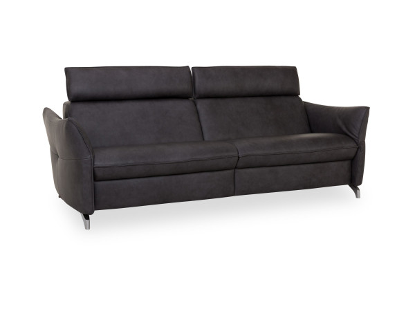 Sofa himolla 3 Sitzer Mainstadt in schwarz aus Leder