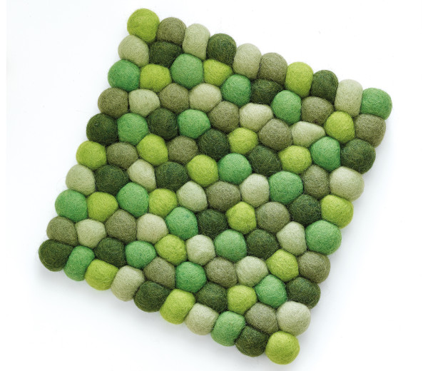 Untersetzer cilio LANA in grün aus Wolle