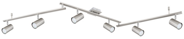 Wand-/Deckenspot ROBBY in Nickel aus Metall