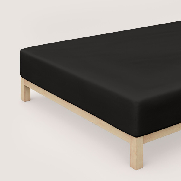 Jersey-Elasthan Boxspring schw