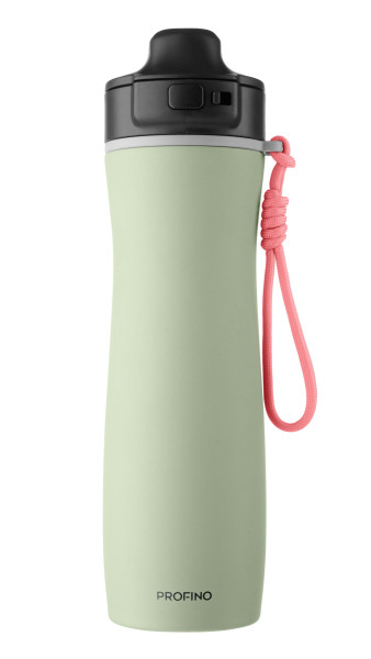 Trinkflasche PROFINO Active in grün aus Metall