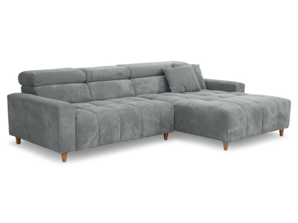 Polsterecke ISODORA in grau aus Stoff