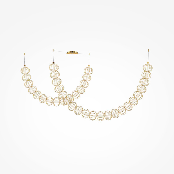 Pendelleuchte GOLDEN CAGE in goldfarben aus Metall