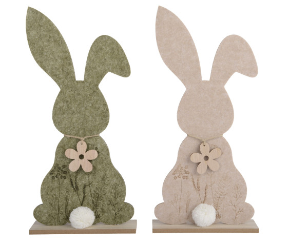 Hase in mehrfarbig aus Filz