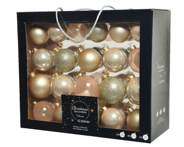 Weihnachtskugel-Box MAXI PERLE in Perlmutt aus Glas