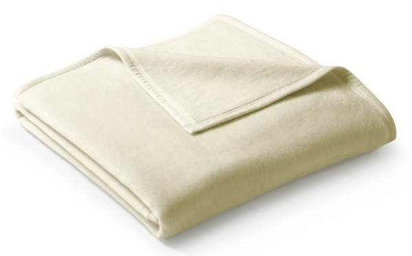 Wohndecke XXL UNICOLOUR in beige aus Mischgewebe