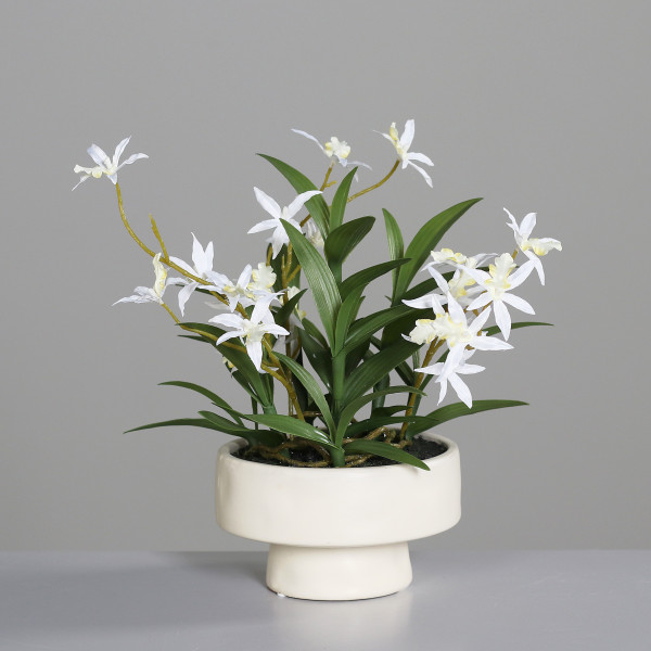 Kunstblume ORCHIDEE in creme aus Kunststoff