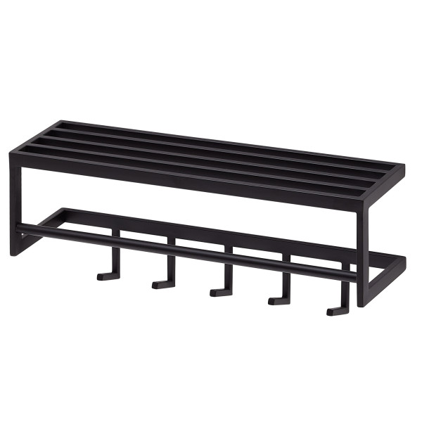 Wandgarderobe in schwarz aus Metall