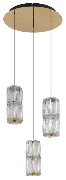 Hängeleuchte STEFANIE in goldfarben aus Metall