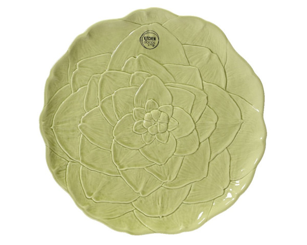 Teller ARTISCHOCKE in grün aus Porzellan