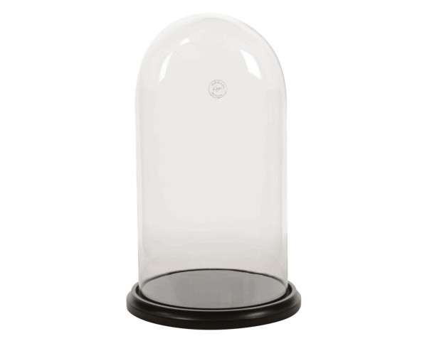 Haube mit Teller in klar aus Glas