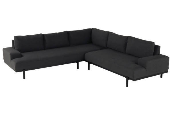 Lounge-Set LUCAS in schwarz aus Stoff