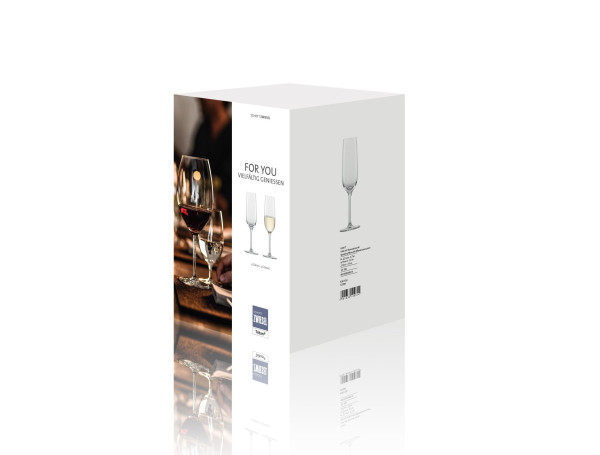 Sektglas-Set FOR YOU in klar aus Glas