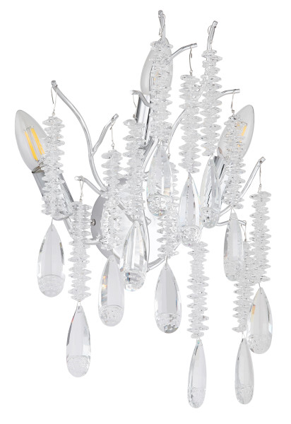 Wandleuchte KINGA in silberfarben aus Metall