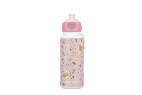 Trinkflasche FAIRY GARDEN in rosa aus Kunststoff