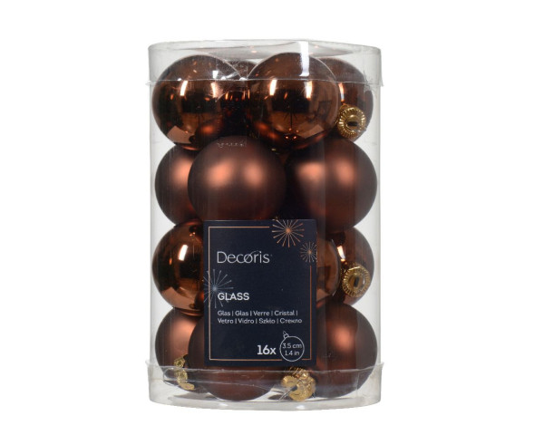Weihnachtskugel-Box ESPRESSOBRAUN in braun aus Glas