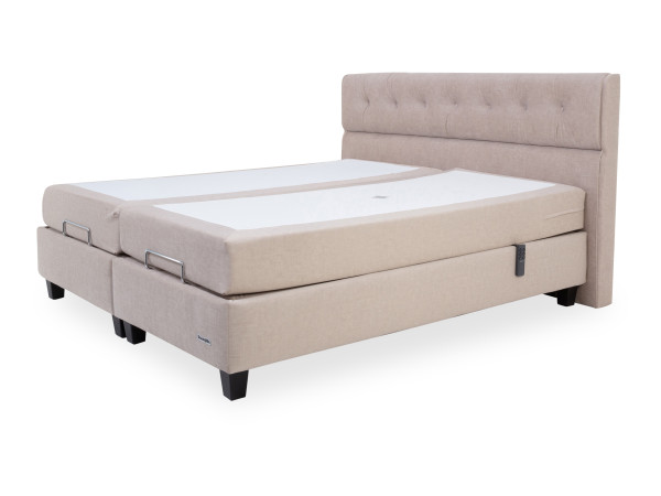 Polsterbett DUNLOPILLO SELECT in 5019 dunkelblau aus Stoff