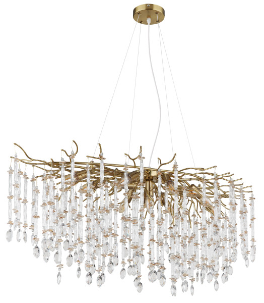 Kronleuchter GLORIA in goldfarben aus Metall