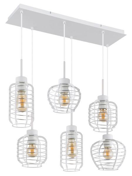 Hängeleuchte NESA in weiß aus Metall