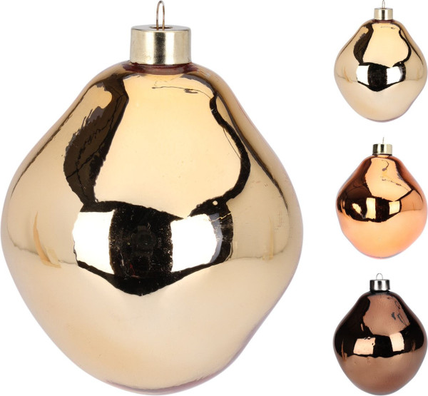 Weihnachtskugel ORGANIC in goldfarben aus Glas