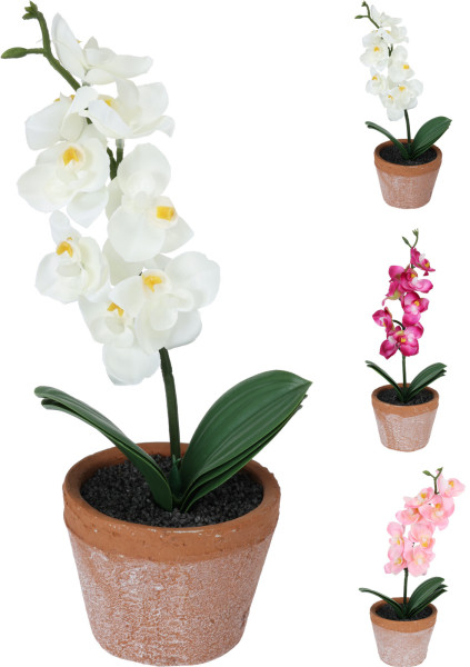 Kunstblume ORCHIDEE in mehrfarbig aus Polypropylen