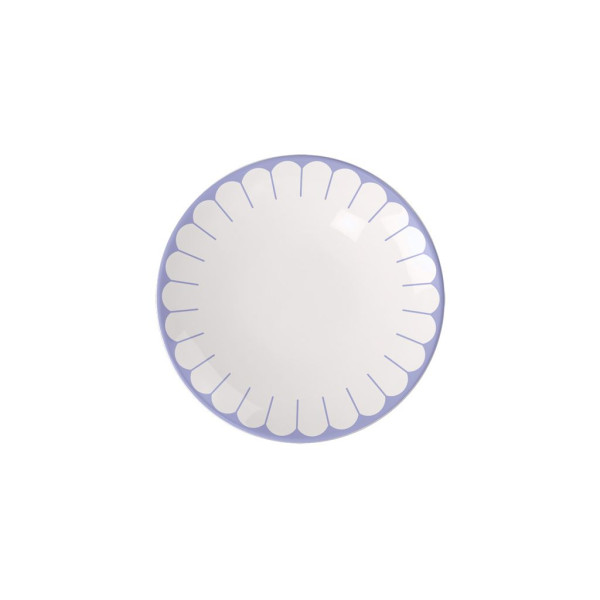 Frühstücksteller FLEUR bleu in weiß aus Bone China