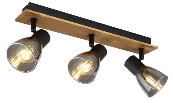 Strahler CLAUDE in braun aus Holz