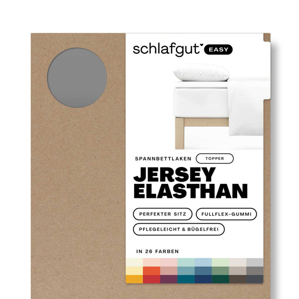 Topperbezug EASY Jersey in grau aus Mischgewebe