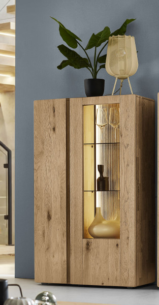 Vitrine hartmann VIDA in Kerneiche aus Massivholz