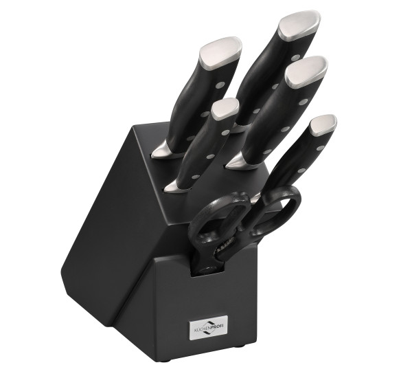 Messerblock KÜCHENPROFI PRIMUS in schwarz aus Holz